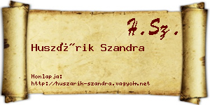 Huszárik Szandra névjegykártya